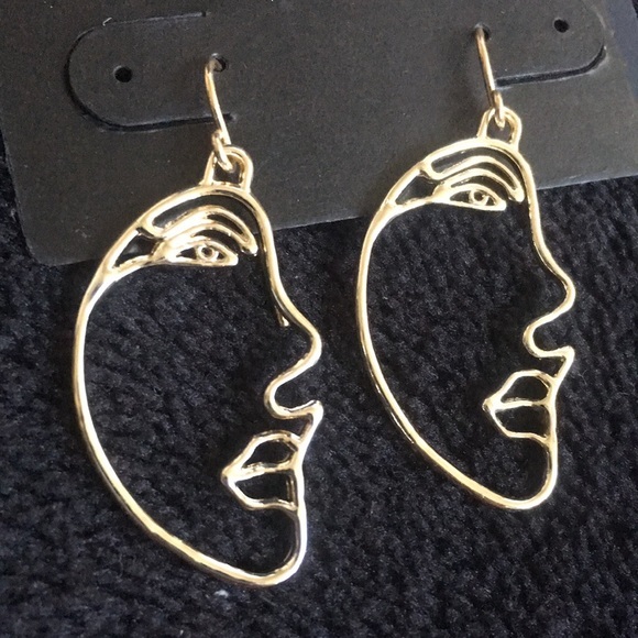 The Limited Half Face Silver Tone Earrings - Picture 2 of 5